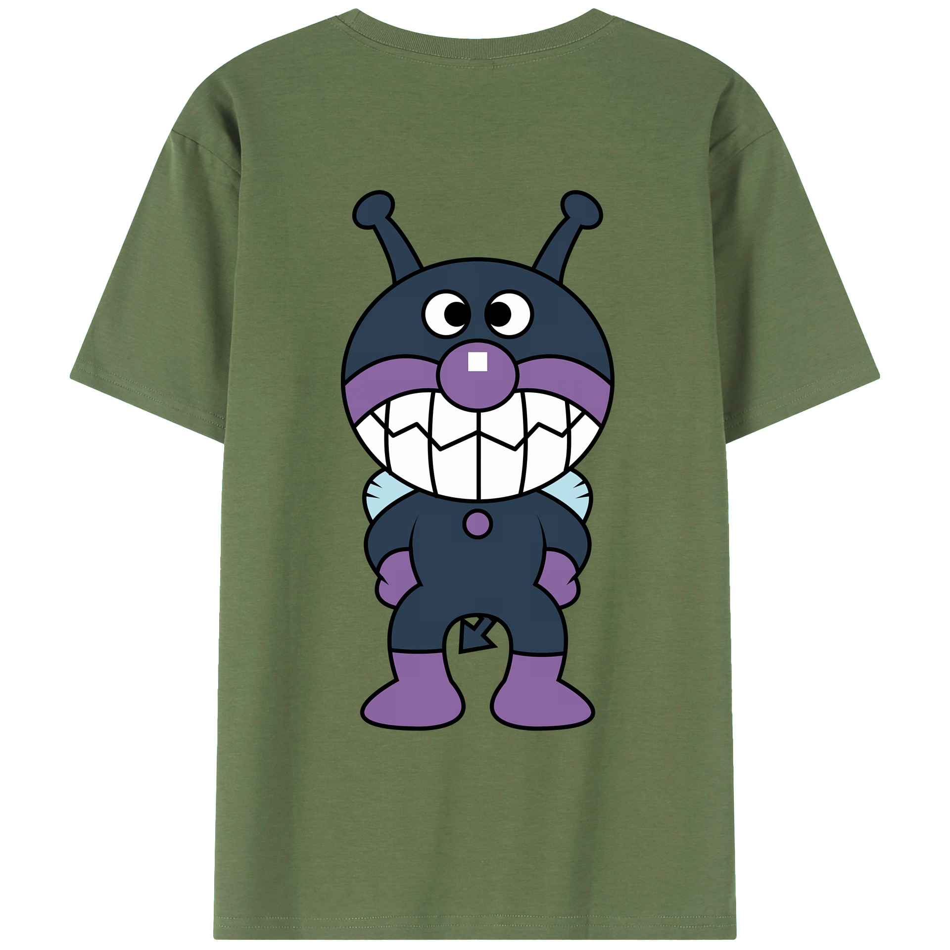 （画像用） アンパンマン Anpanman 綿100％ メンズ半袖Tシャツ（バックプリント） 通気性